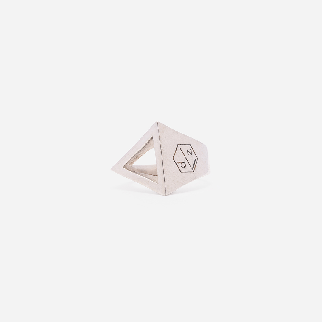 anelli-unisex-fractals-argento-bianco-triangle-fronte