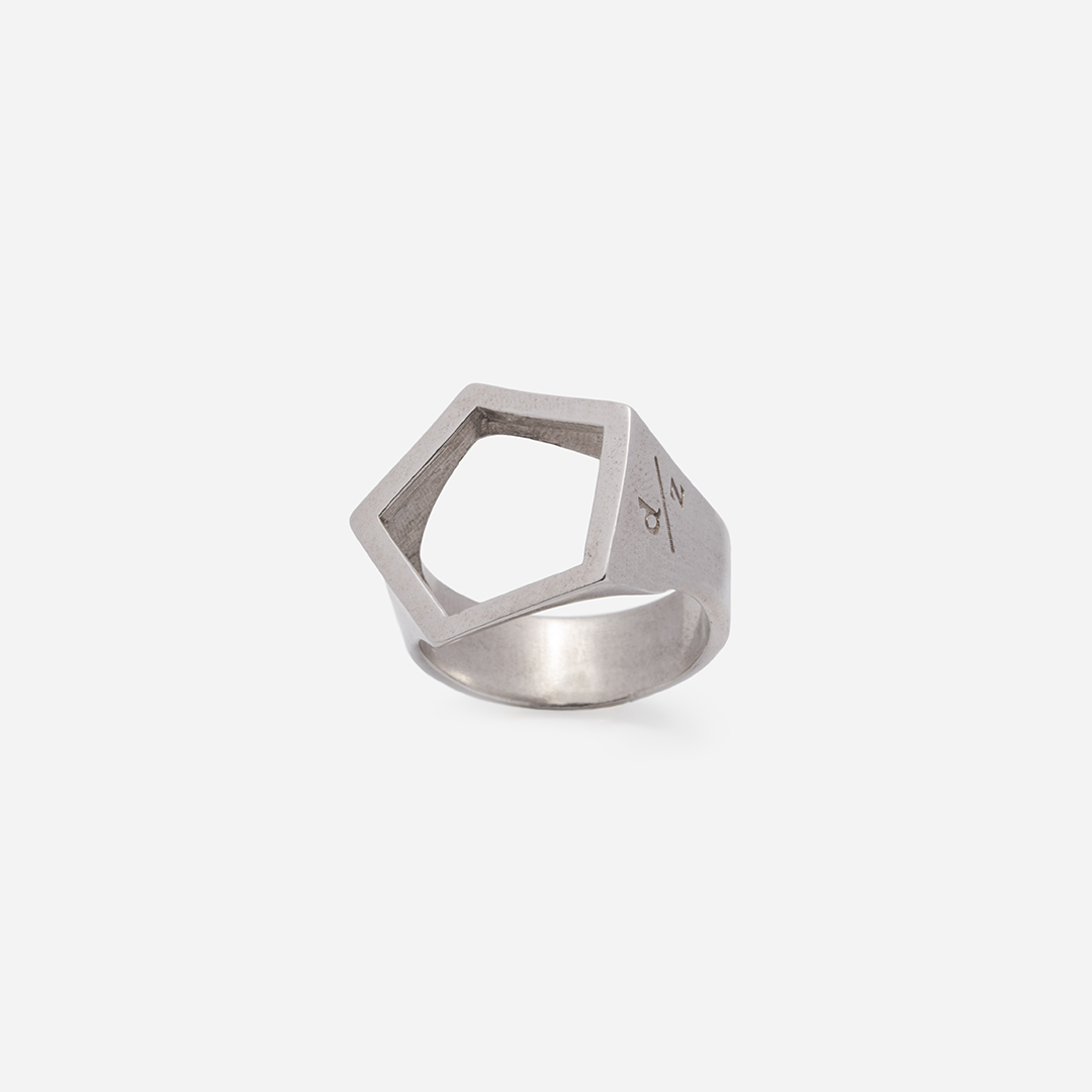 anelli-unisex-fractals-argento-bianco-pentagon-trequarti