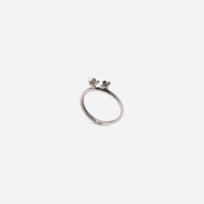 Anello da donna in argento bianco "Mini Flowers"