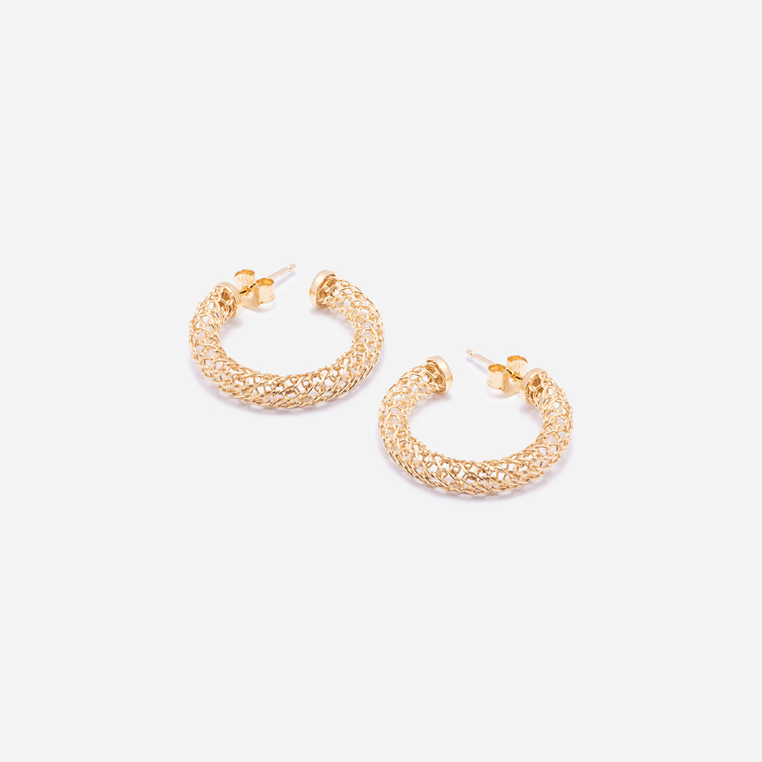 orecchini-donna-into-the-wood-argento-oro-giallo-cerchi-seconda-misura-trequarti Orecchini da donna in argento bagnato in oro giallo "Cerchi", seconda misura