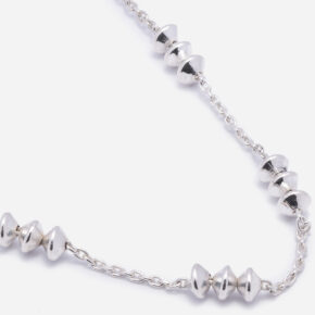 Rosario unisex in argento bianco