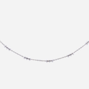 Rosario unisex in argento bianco