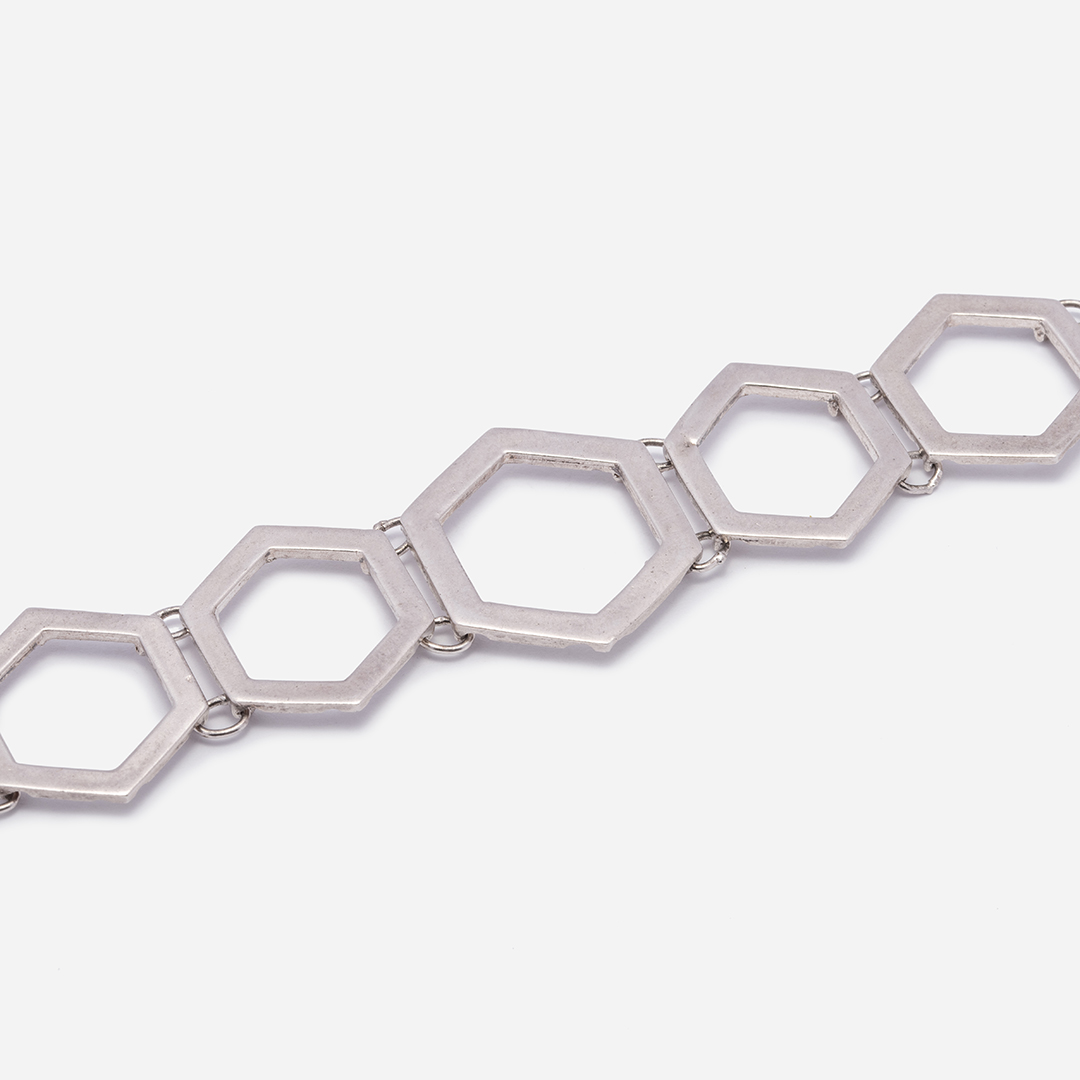bracciali-unisex-fractals-argento-bianco-hexagon-trequarti
