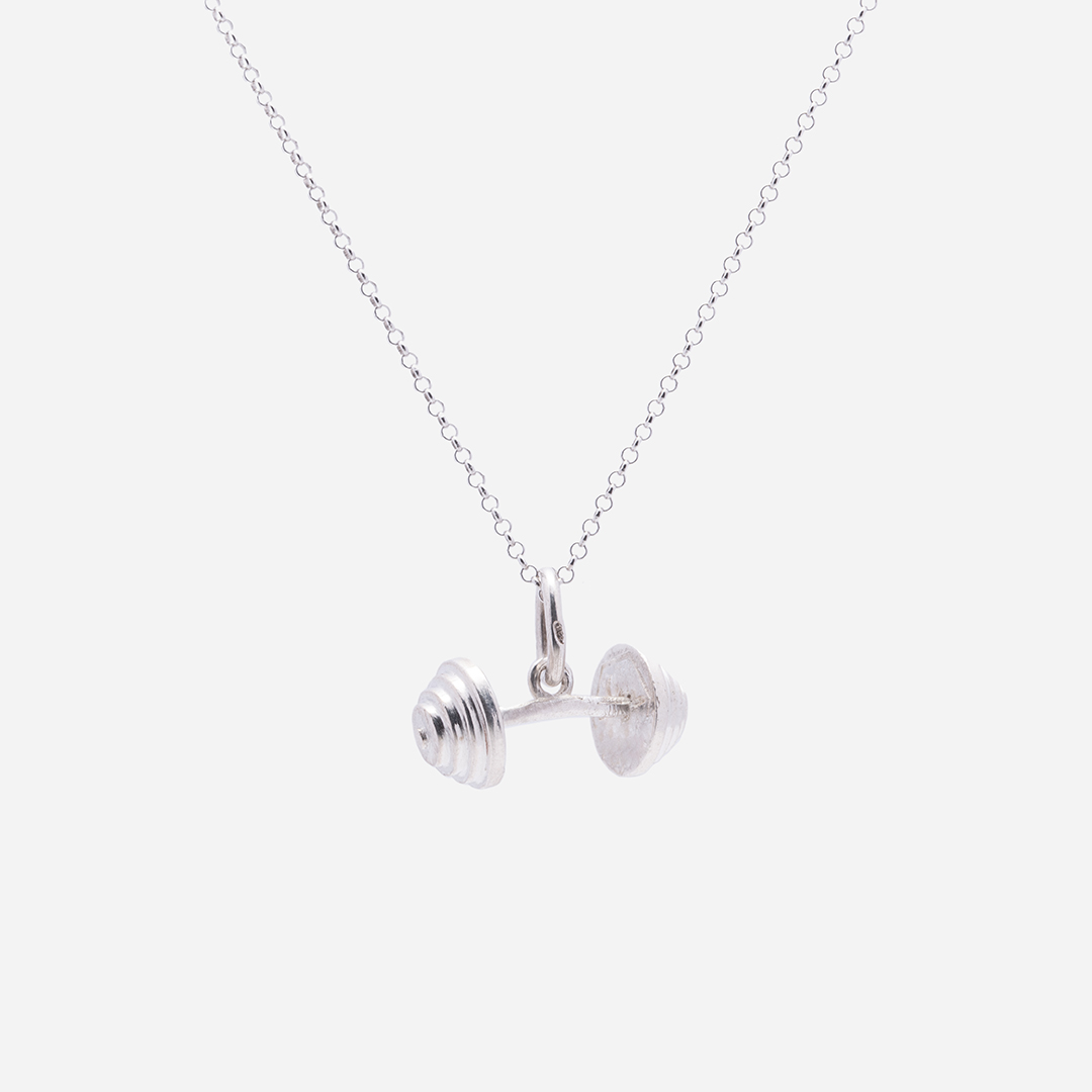pendenti-collane-pendenti-sport-unisex-argento-bianco-bilanciere-fronte