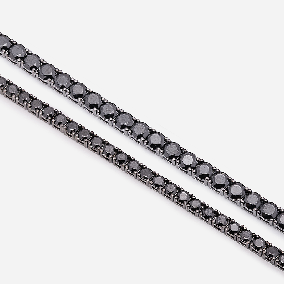 Bracciale_Tennis_Nero_2mm_e_3mm_dettaglio Bracciale_Tennis_Nero_2mm_e_3mm_dettaglio
