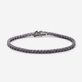 Bracciale_Tennis_Nero_2mm_frontale