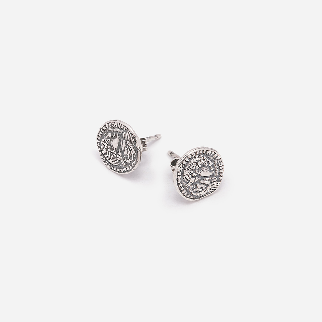 20231024-argento-bianco-orecchini-lobo-monete-antiche-10mm-tre-quarti