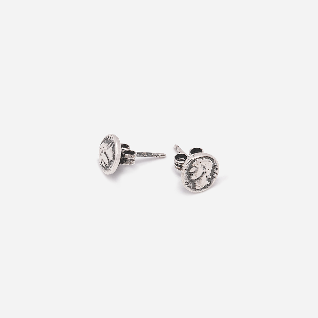 20231024-argento-bianco-orecchini-lobo-monete-antiche-8mm-tre-quarti