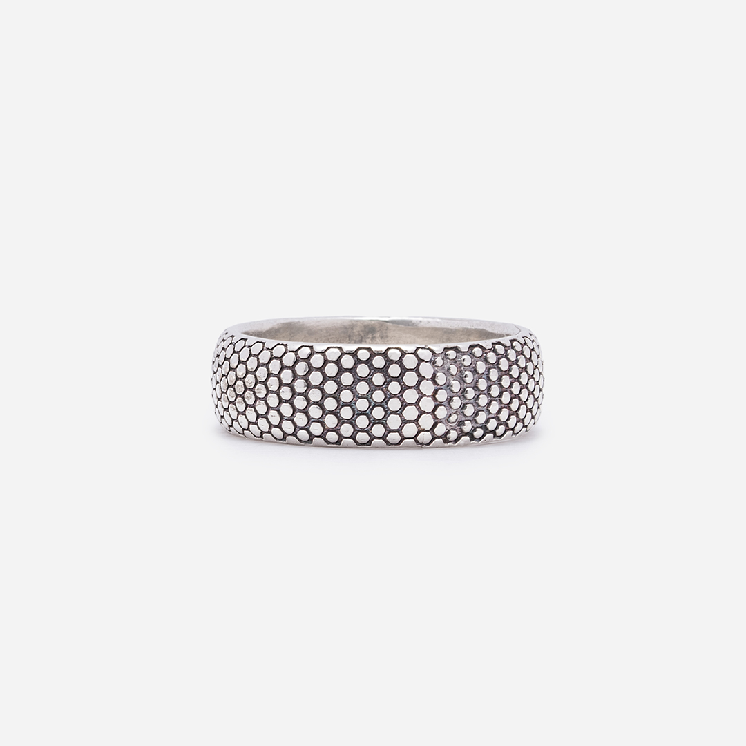 Anello_hexa_comfrot_argento_brunito_frontale_8 Anello_hexa_comfrot_argento_brunito_frontale_8