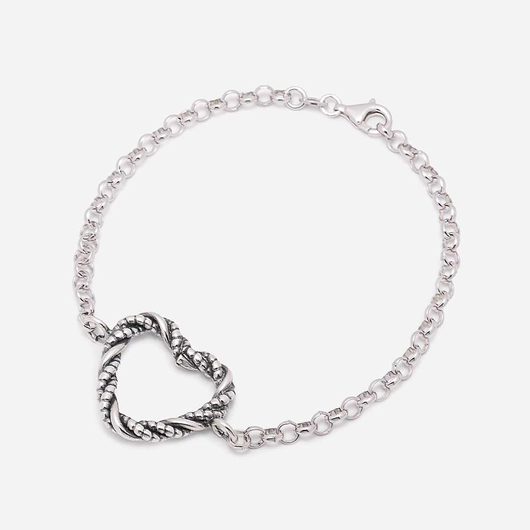 Bracciale cuore torchon